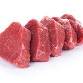 Fillet steak beef meat. Isolated on white background